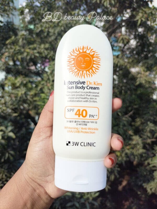 3w clinic intensive dr kim sun body cream SPF40 PA+++(150g) - Image 3